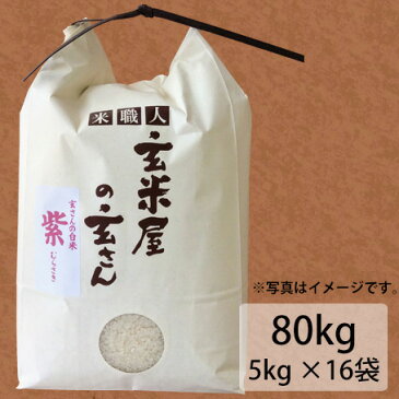 【ふるさと納税】玄米屋の玄さんオリジナルブレンド米 紫80kg