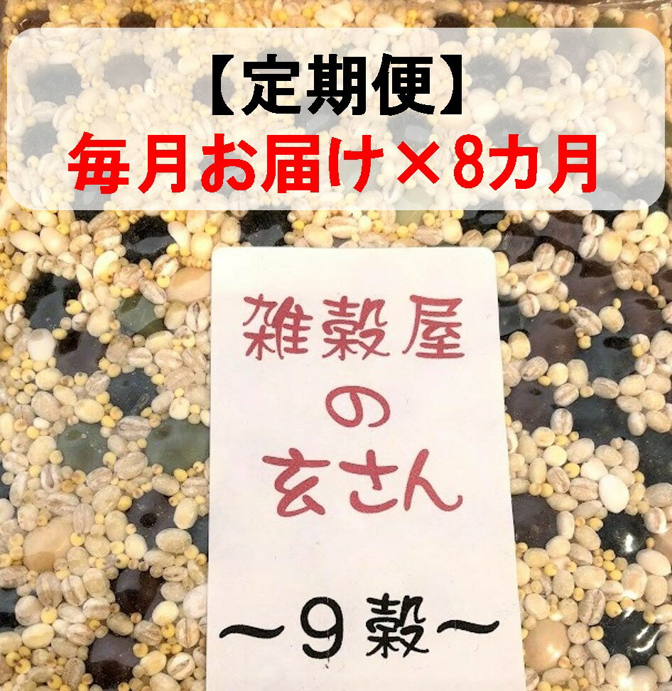 【ふるさと納税】定期便　毎月お届け8ヵ月　雑穀屋の玄さん　オリジナル　雑穀ブレンド（9穀ブレンド）300g