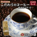 【ふるさと納税】 定期便6ヶ月 コーヒー 粉 計800g 200g×4袋 ロイヤル ブレンド マウンテン ブレンド 今月の スペシャルティ 珈琲 季節の珈琲 詰...