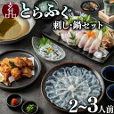 【ふるさと納税】 ふぐ刺し ふぐ鍋 セット 2〜3人前 海楽節度 指定日可 とらふぐ ポン酢付き 大皿 てっさ セット 国産 ふぐ刺し身 刺身 てっちり 河豚 ...
