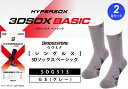  ブリヂストンゴルフ　3Dソックス ベーシック（2足セット）　グレー　　靴下SOG313 