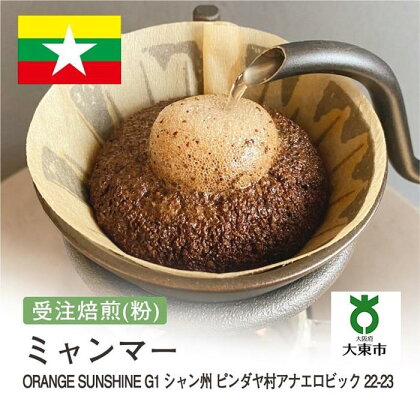 [ 粉 ]#180 受注焙煎！310g ミャンマー ORANGE SUNSHINEG1 シャン州 ピンダヤ村アナエロビック 22-23 珈琲粉 コーヒー粉 自家焙煎 | 珈琲 コーヒー カフェ 焙煎 大阪府大東市