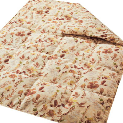 【ふるさと納税】【シングル】ダニプルーフ生地使用肌掛け羽毛布団ダウン80%　抗菌防臭羽毛使用CILレッド　色ベージュ【1210708】 2