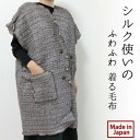 【ふるさと納税】シルク使いの ふわふわ 着る毛布(65×90cm) ブラウン 19016M-BR【1440493】