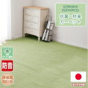【ふるさと納税】【江戸間6畳】お肌にやさしい天然キトサン配合の抗菌・防臭カーペット(BO-50-6畳GR)【1493187】