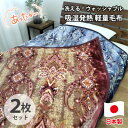 【ふるさと納税】【シングル2枚組】洗える 吸湿発熱 軽量あったか毛布 MO-6061-2P【1507151】