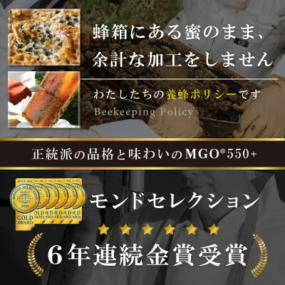 【ふるさと納税】【2ヵ月毎定期便】インカナム マヌカハニー【MGO550+】500g×1個　全3回【配送不可地域：離島】【4050102】