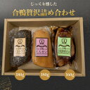 【ふるさと納税】合鴨3種詰合せ_ 合鴨 詰合せ 合鴨ロース 鴨 かも カモ 鴨肉 かも肉 カモ肉 3種 詰め合わせ 燻製 くんせい パストラミ 煮込み 惣菜 酒...