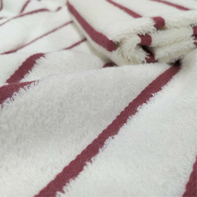 【ふるさと納税】【バスタオル3枚組】オーガニックコットンバスタオル(60×120cm) しまふわレッド【1518296】