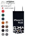 【ふるさと納税】【本革 スマホショルダー】ダルメシアン iPhone15PLUS 手帳型【apo-22hh】【1552705】