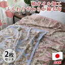 【ふるさと納税】【2枚組】椿オイル加工 ふんわり綿毛布 シングルサイズ(140×200cm) CNM-300ー2P【1561027】