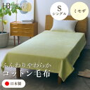 【ふるさと納税】【コットン毛布 シングルサイズ ミモザ】140×200cm 大阪府和泉市産【1591624】