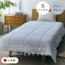 【ふるさと納税】【シンカーパイルキルトケット シングルサイズ ブルーグレー】140×200cm 大阪府和泉市産【1591771】