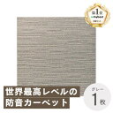 【ふるさと納税】最大82%の音をカットする防音タイルカーペット「防音専科」お試し1枚 グレー【1593175】