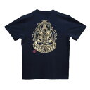 【ふるさと納税】手描きTシャツ 仏画 大日如来 黒 (半袖 Sサイズ)【1615081】