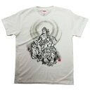 【ふるさと納税】手描きTシャツ 仏画 普賢菩薩 白 (半袖 Mサイズ)【1615093】