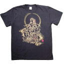 【ふるさと納税】手描きTシャツ 仏画 普賢菩薩 黒 (半袖 Mサイズ)【1615121】