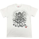 【ふるさと納税】手描きTシャツ 仏画 ガネーシャ 白 (半袖 Mサイズ)【1615509】