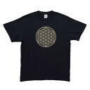 【ふるさと納税】Tシャツ フラワー・オブ・ライフ 姫川薬石 ネイビー (半袖 150サイズ)【1618263】