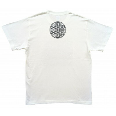 【ふるさと納税】Tシャツ フラワー・オブ・ライフ 麻炭 白 (半袖 Mサイズ)【1619662】