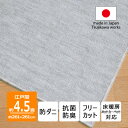 【ふるさと納税】防ダニ カーペット 4.5畳 日本製 抗菌防臭 ノースポール 江戸間 261×261cm グレー【1639005】