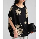 【ふるさと納税】【ANTIQUA/アンティカ】ドルマンニットトップス 半袖(PN-00491-05-Onesize)【1639359】