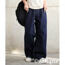 【ふるさと納税】【ANTIQUA/アンティカ】ワイドデニムパンツ ノンウォッシュ S (PL-00009-20-S)【1639406】