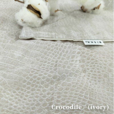 【ふるさと納税】【シングル3点セット】『大人カッコいい』レザー調プリント寝具カバーセット(クロコダイル)【1645748】 [3]