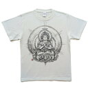 【ふるさと納税】手描きTシャツ 仏画 大日如来 金剛界 白 (半袖 Sサイズ)【1655694】