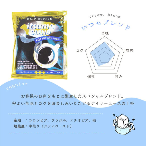 【ふるさと納税】コーヒー　人気 おすすめ【ドリップコーヒー イツモブレンド 500杯分】　和泉市 辻本珈琲 自家焙煎（AH128-SJ）