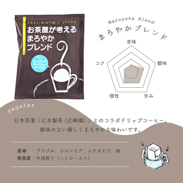 【ふるさと納税】コーヒー　人気 おすすめ【ドリップコーヒー お茶屋が考えるまろやかブレンド 500杯分】　和泉市 辻本珈琲 自家焙煎（AH130-SJ）