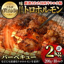 【ふるさと納税】味付けトロホルモン(計2kg・200g×10パック) 国産 焼肉 絶品 特Aランク ホルモン ホルモン焼き 牛肉 味付け トロ 牛トロ モツ 牛モツ 小腸 バーベキュー 冷凍 季月【m25-08】【Two Village】 1