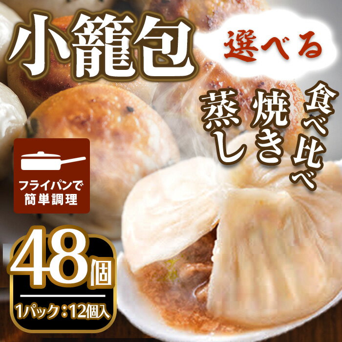 【ふるさと納税】＜新登場・選べるセット＞本格小籠包(48個入・蒸し/焼き/食べ比べ) 簡単 インスタン...