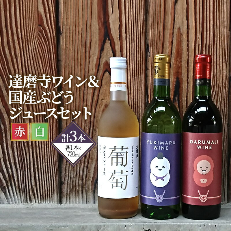 【ふるさと納税】ワイン 達磨寺ワイン 赤 白 辛口 国産ぶど