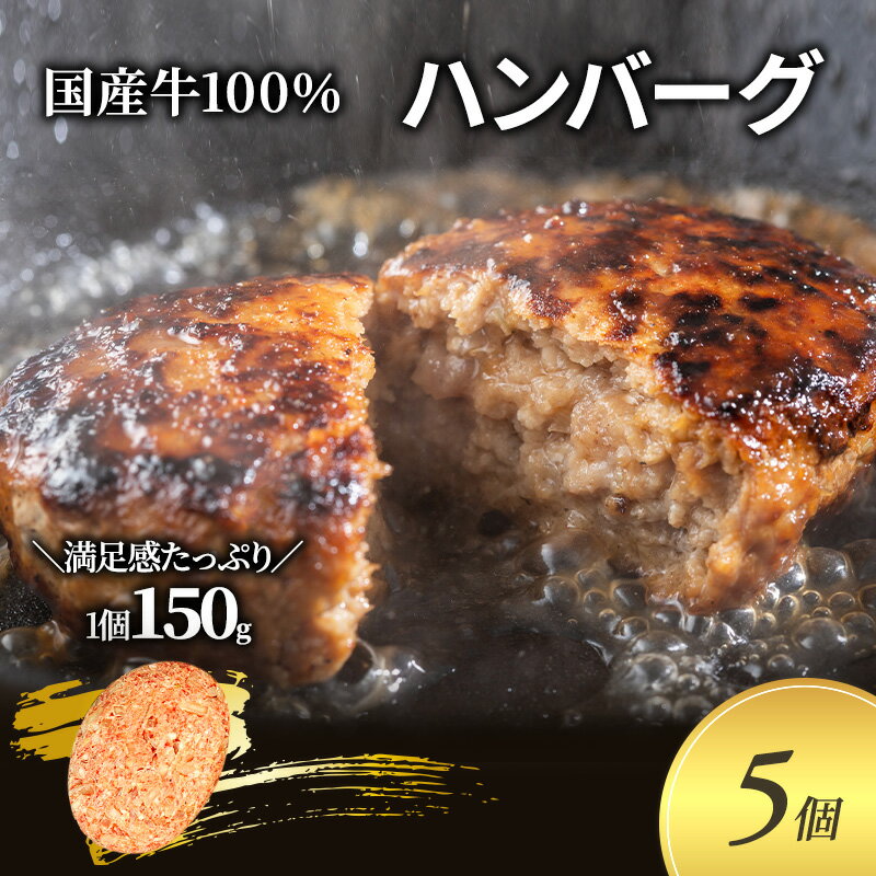 ハンバーグ 150g 5個 セット 国産 牛壱 国産牛100％ 冷凍 惣菜 おかず 真空パック 煮込みハンバーグ お肉 肉 牛肉 牛 淡路島 たまねぎ 手作り ギフト 贈り物 プレゼント 大阪 柏原市　【 大阪府柏原市 】