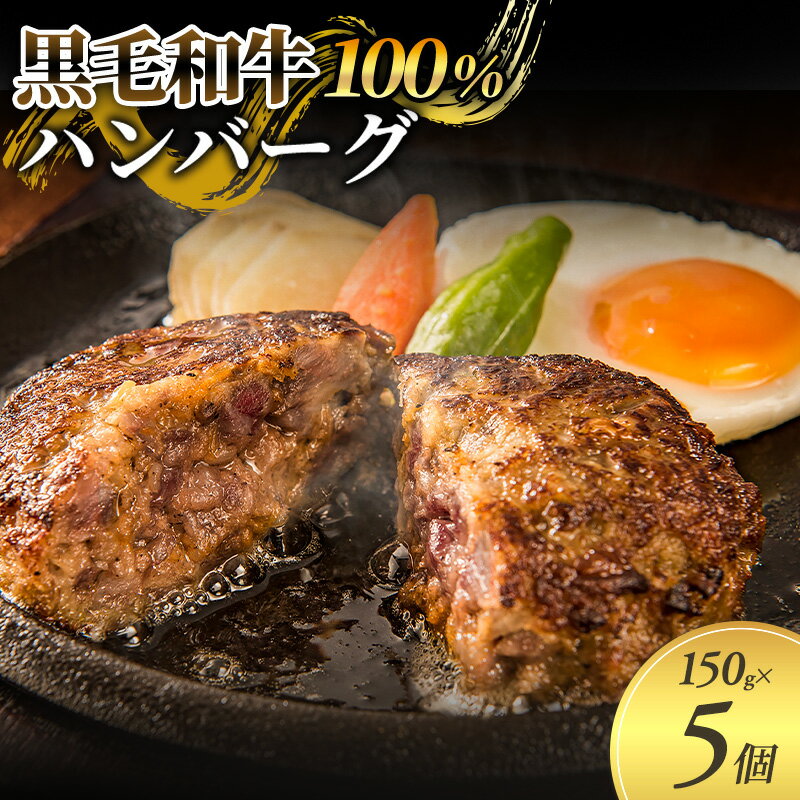 黒毛和牛 100% ハンバーグ 150g 5個 セット 国産 牛壱 国産牛100% 黒毛和牛100% 冷凍 惣菜 おかず 真空パック 煮込みハンバーグ お肉 肉 牛肉 牛 淡路島 たまねぎ 手作り ギフト 贈り物 プレゼント 大阪 柏原市 [ 大阪府柏原市 ]