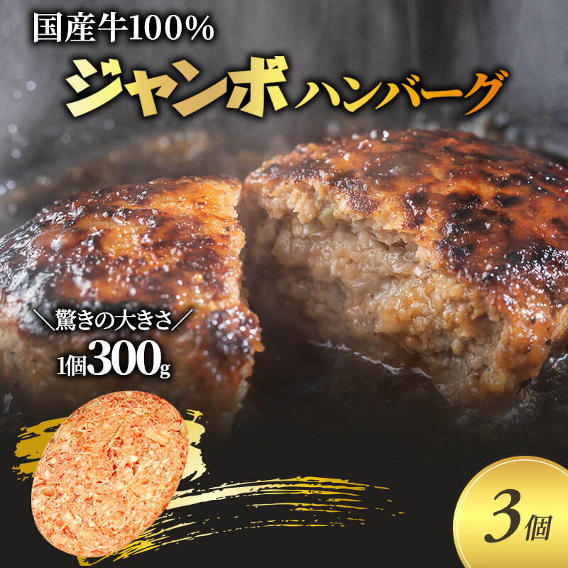 1位! 口コミ数「0件」評価「0」ジャンボ ハンバーグ 300g 3個 セット 国産 牛壱 国産牛100％ 冷凍 惣菜 おかず 真空パック 煮込みハンバーグ お肉 肉 牛肉 ･･･ 