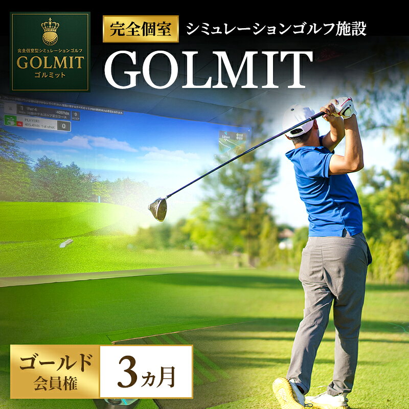 【ふるさと納税】柏原市で体験できる大阪・奈良エリアで初導入の最高級シミュレーションゴルフ 個室貸切 ゴールド会員権（3ヵ月）