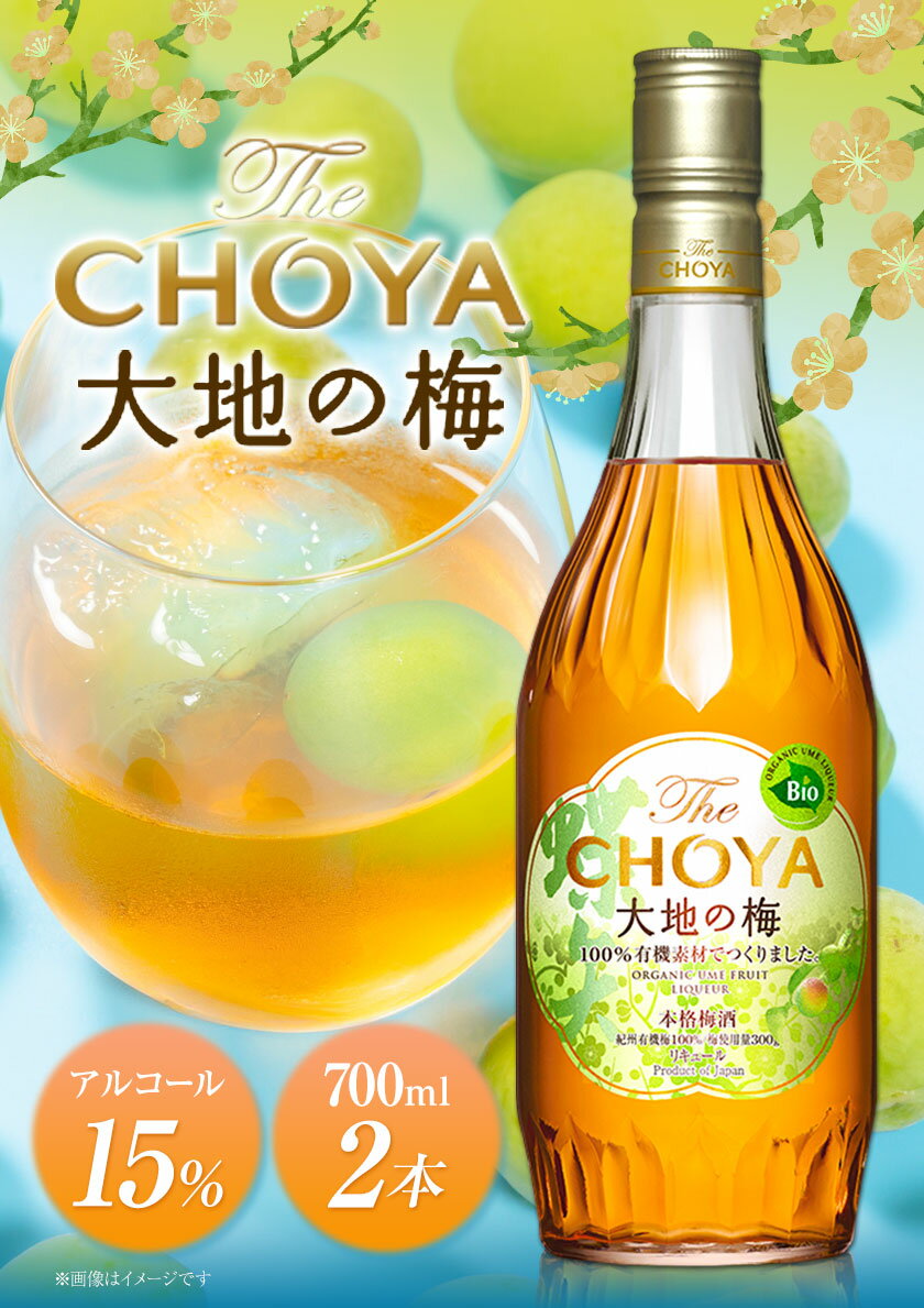 【ふるさと納税】THE CHOYA 大地の梅 700ml × 2本 羽曳野商工振興株式会社《30日以内に出荷予定(土日祝除く)》大阪府 羽曳野市 送料無料 梅酒 梅 酒 CHOYA チョーヤ チョーヤ梅酒 お酒 本格梅酒 オーガニック