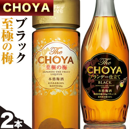 The CHOYA BLACK 700ml The CHOYA 至極の梅 650ml 計2本 セット 飲み比べ 羽曳野商工振興株式会社《30日以内に出荷予定(土日祝除く)》大阪府 羽曳野市 送料無料 梅酒 梅 酒 CHOYA チョーヤ チョーヤ梅酒 お酒 紀州 南高梅 black