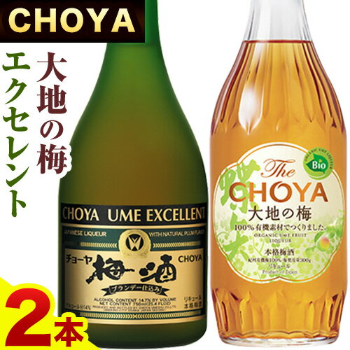 【ふるさと納税】THE CHOYA 大地の梅 700ml EXCELLENT エクセレント 750ml 計2本 セット 飲み比べ 羽曳野商工振興株式会社《30日以内に出荷予定(土日祝除く)》大阪府 羽曳野市 送料無料 梅酒 梅 酒 CHOYA チョーヤ チョーヤ梅酒 お酒 紀州 南高梅