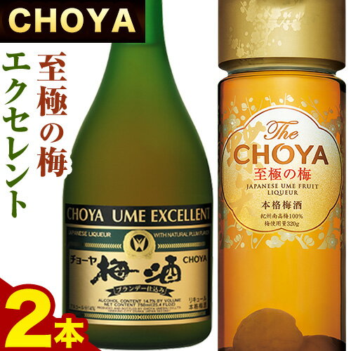 THE CHOYA 至極の梅 650ml EXCELLENT エクセレント 750ml 計2本 セット 飲み比べ 羽曳野商工振興株式会社[30日以内に出荷予定(土日祝除く)]大阪府 羽曳野市 送料無料 梅酒 梅 酒 CHOYA チョーヤ チョーヤ梅酒 お酒 紀州 南高梅