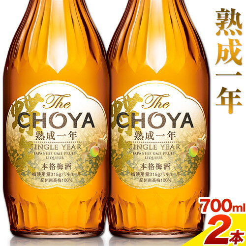 THE CHOYA 熟成一年 700ml × 2本 羽曳野商工振興株式会社[30日以内に出荷予定(土日祝除く)]大阪府 羽曳野市 送料無料 梅酒 梅 酒 CHOYA チョーヤ チョーヤ梅酒 お酒 熟成 1年