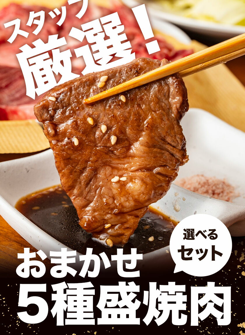 【ふるさと納税】選べる おまかせ5種盛焼肉セット500g or 800gマンノ精肉店《90日以内に出荷予定(土日祝除く)》大阪府 羽曳野市 送料無料 牛肉 セット ギフト 贈答用 焼肉 焼き肉 BBQ プレゼント 食べ比べ