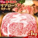 【ふるさと納税】黒毛和牛 特選 リブロースステーキ 約1kg(約250g×4枚) エムエスエイ (株)《30日以内に出荷予定(土日祝除く)》大阪府 羽曳野市 送料無料 リブロース ステーキ ロース 牛 和牛 牛肉