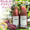 17位! 口コミ数「0件」評価「0」贅沢な濃い搾り デラウェアジュース 720ml × 2本 優樹農園《90日以内に出荷予定(土日祝除く)》大阪府 羽曳野市 デラウェア ジュー･･･ 