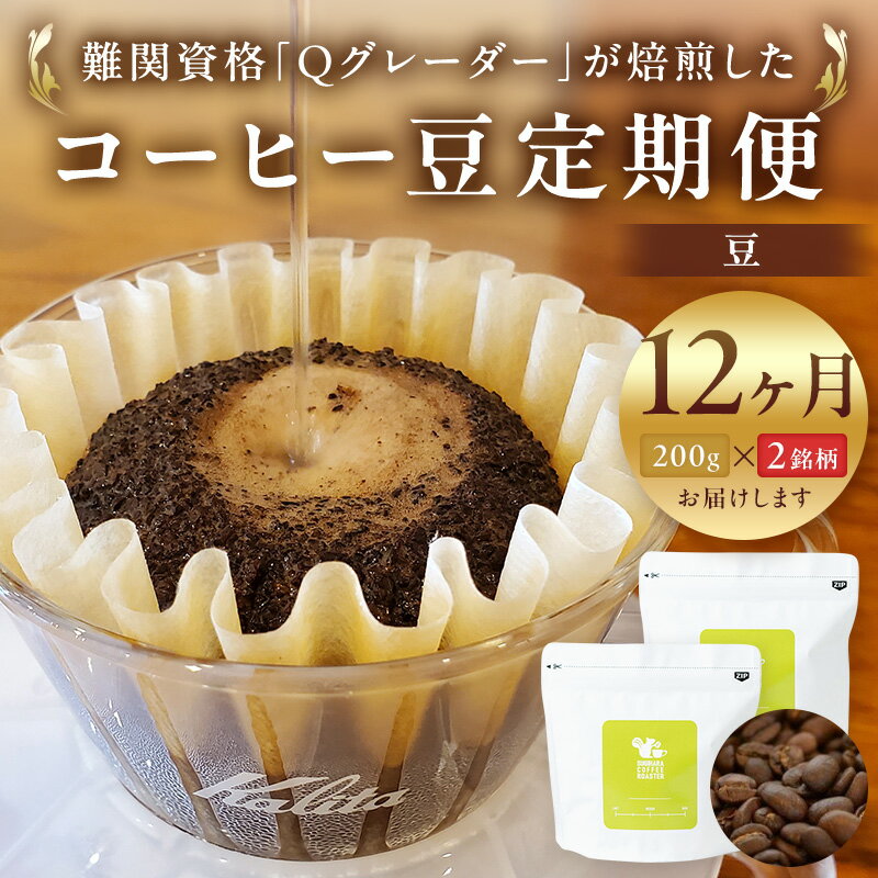 【ふるさと納税】【定期便】12か月 コーヒー豆定期便200g