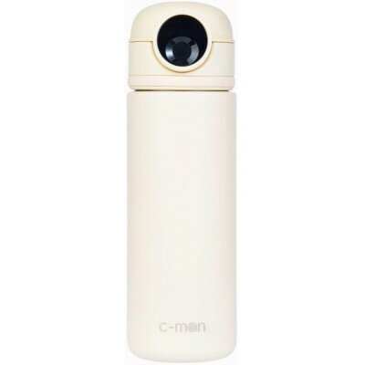 シーモン(c-mon) 指紋センサー付き真空断熱ボトル 水筒 保温保冷 バニラホワイト