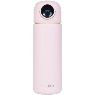 シーモン(c-mon) 指紋センサー付き真空断熱ボトル 水筒 保温保冷 ペールピンク