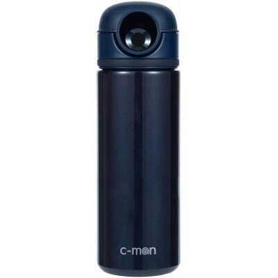 シーモン(c-mon) 指紋センサー付き真空断熱ボトル 水筒 保温保冷 ミッドナイトネイビー